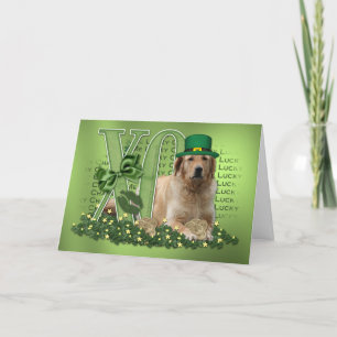 St Patricks - Me Lucky Charm - Golden Retriever Card