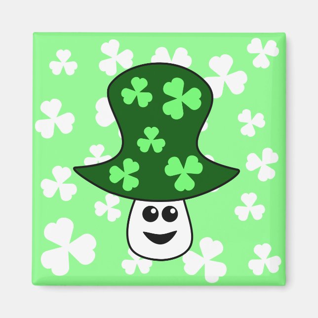 St. Patrick's Mushroom Magnet (Front)