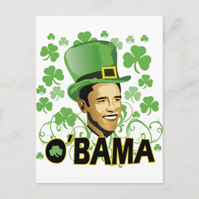 St Patrick's O'Bama 2009 Postcard (Front)