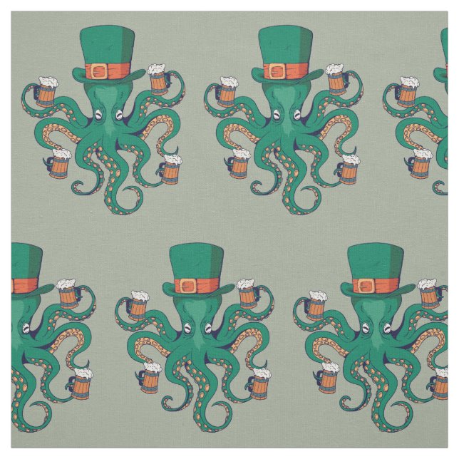 St Patricks Octopus Fabric (Swatch)