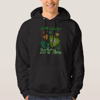 St Patricks One Lucky Icu Nurse Buffalo Leopard He Hoodie