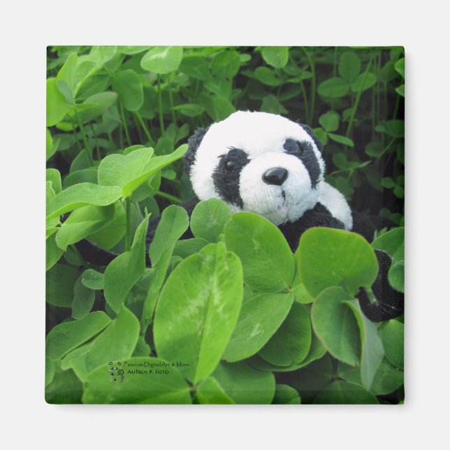 St. Patricks Panda Magnet (Front)