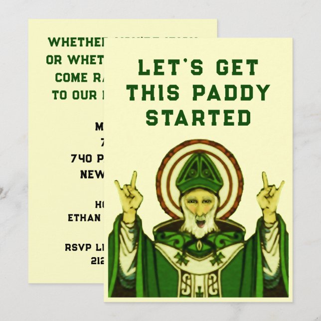 St. Patrick's Party Invitation (Front/Back)