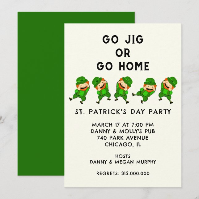 St. Patrick's Party Invitation (Front/Back)