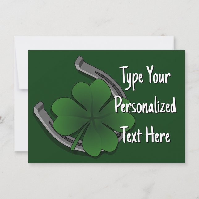 St Patrick's Party Invitations Personalized Lucky (Front)