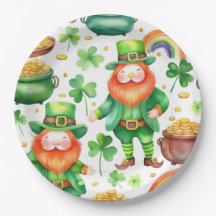 St.Patrick's pattern - leprechauns and gold