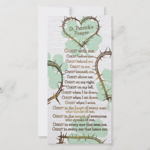 ST. PATRICK'S PRAYER Custom Religious Bookmark