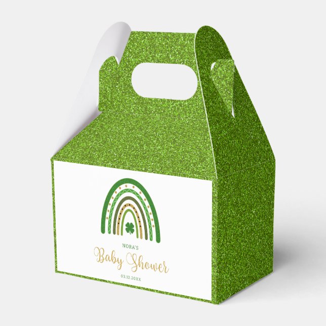 St. Patrick's Rainbow Irish Baby Shower Favor Box (Front Side)