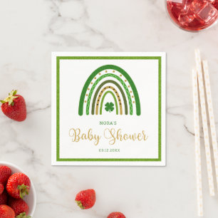 St. Patrick's Rainbow Irish Baby Shower Napkin
