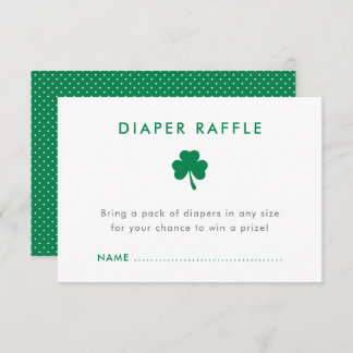 St. Patrick's Shamrock Baby Shower Diaper Raffle Invitation