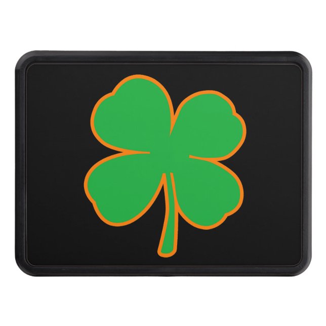 St Patricks Shamrock Irish Colours Hitch Trailer Trailer Hitch Cover (Front)