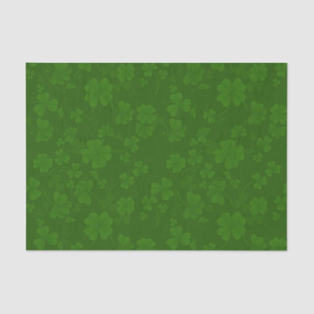 St. Patrick's Shamrock's Tissue Paper (Front)