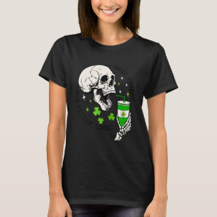 St Patrick's Skeleton Coffee Dead Inside But Feeli T-Shirt