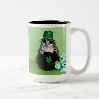 St. Patrick's Sugar Glider Two-Tone Coffee Mug