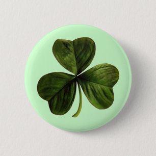 St. Patrick's Three Leaf Clover 2 Inch Round Button