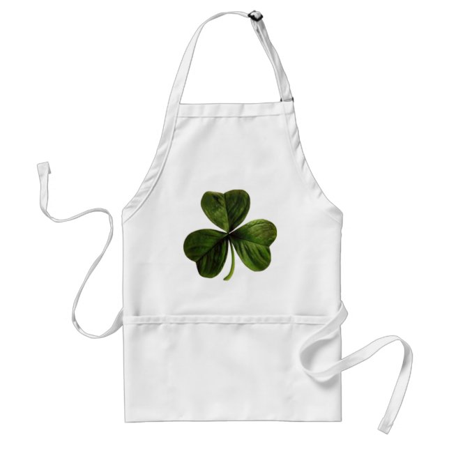 St. Patrick's Three Leaf Clover Standard Apron (Front)
