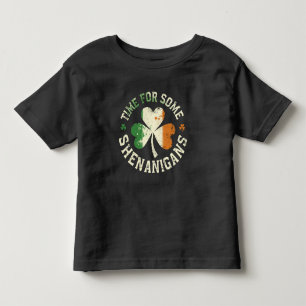 St. Patrick's Time For Some Shenanigans Clover Fun Toddler T-shirt