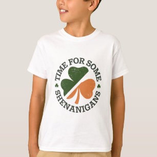 St. Patrick's Time For Some Shenanigans Clover T-Shirt