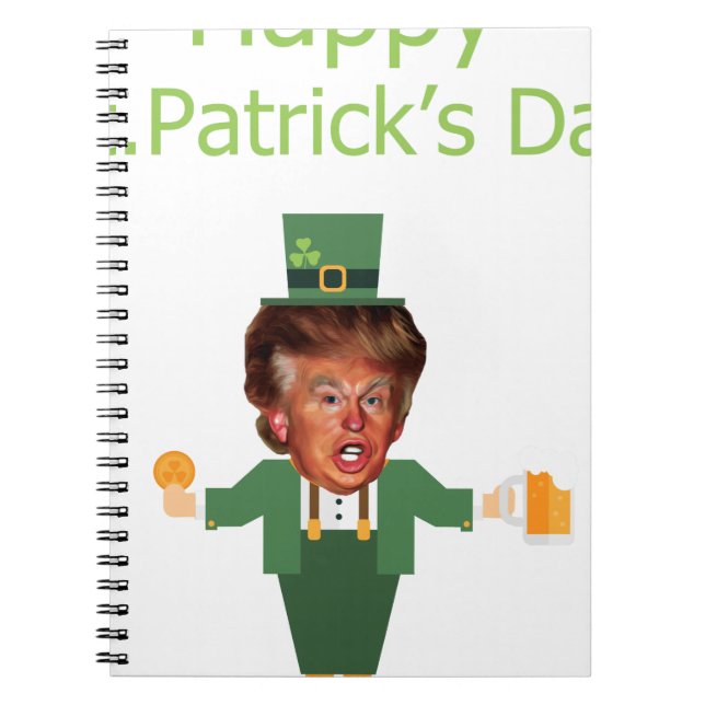 st patricks trump leprechaun notebook (Front)