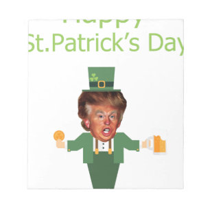 st patricks trump leprechaun notepad