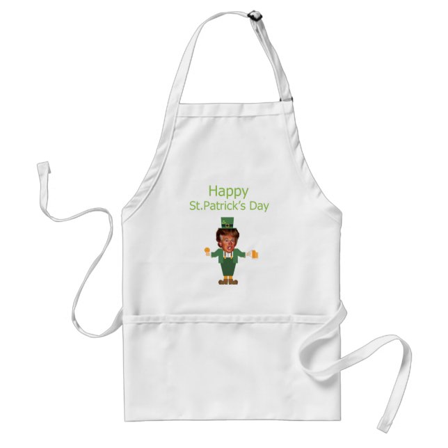 st patricks trump leprechaun standard apron (Front)