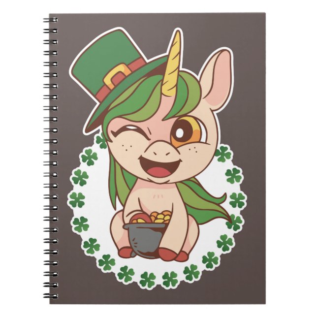 St Patricks Unicorn Notebook (Front)