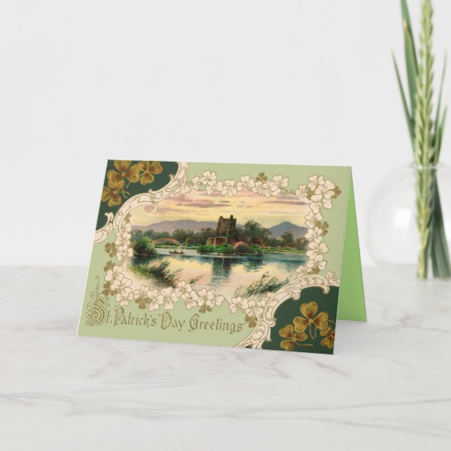 St. Patricks Vintage greeting card (Front)