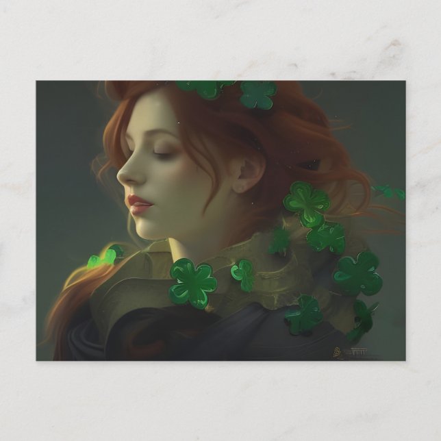 St. Patrick's Woman Postcard (Front)
