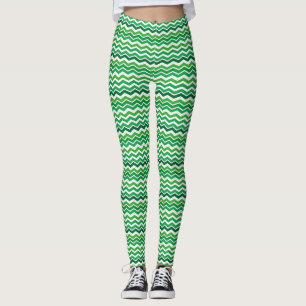St. Patrick's Zigzag Leggings