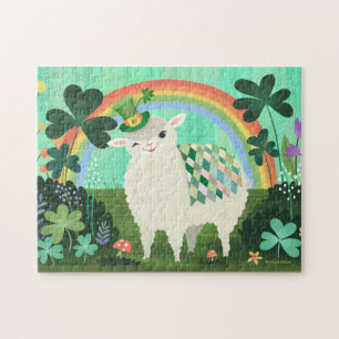 St. Patricks's Day Lucky Lamb Jigsaw Puzzle