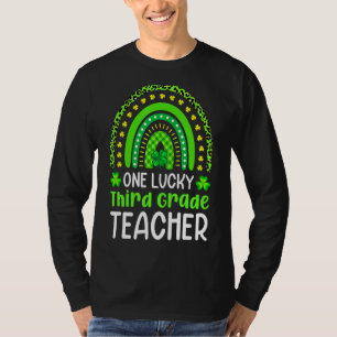 St Patricku2019s Day One 3rd Grade Teacher Leopard T-Shirt
