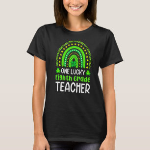St Patricku2019s Day One 8th Grade Teacher Leopard T-Shirt
