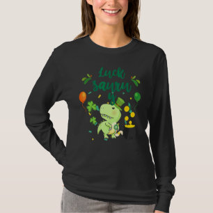 St Patricku2019s Rex Lucky Saurus Dinosaur St Pat T-Shirt