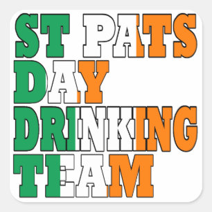 st Pats day  drinking team Square Sticker