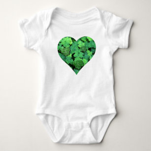 St. Patties day, green shamrock, Irish hearts Baby Bodysuit
