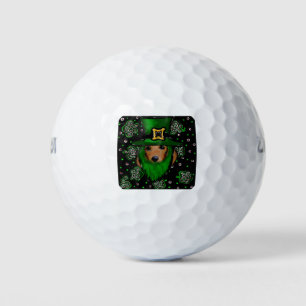St. Patty Doxie Art Design Golf Balls