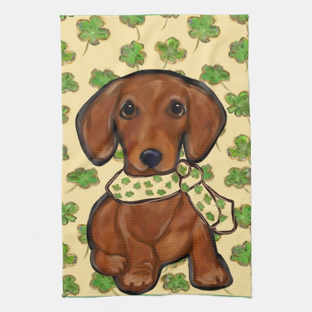 St.Patty Doxie       Kitchen Towel (Vertical)