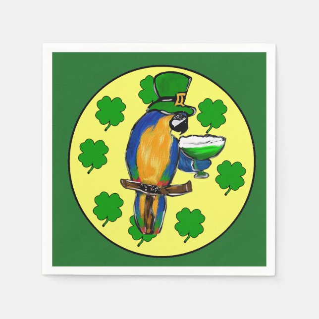 ST. PATTY PARROT NAPKIN (Front)