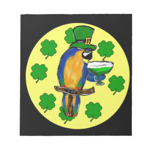 ST. PATTY PARROT NOTEPAD