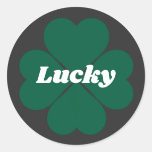 St. Patty’s Shamrocks   green lucky clover Classic Round Sticker