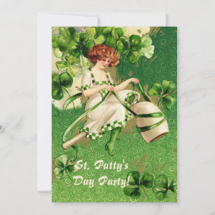 St. Patty's Day Girl Party Invitation