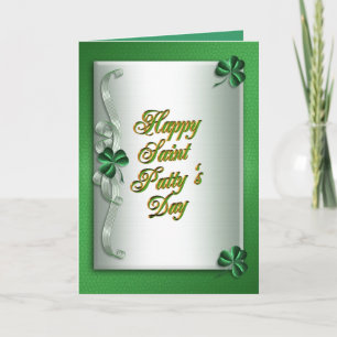St pattys day Irish blessing greeting card