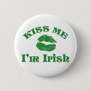 St. Patty's Day Kiss Me I'm Irish 2 Inch Round Button