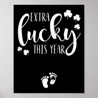 St Pattys Pregnancy Announcement St Patricks Day P Poster