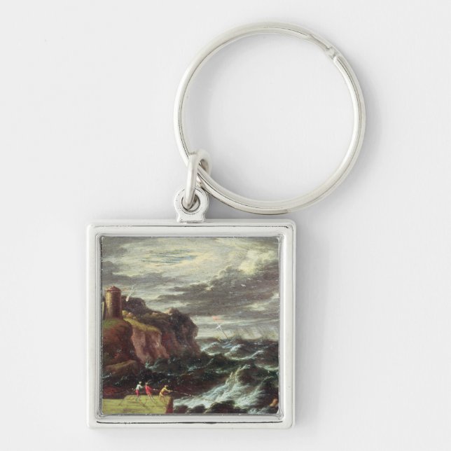 St. Paul arriving at Malta Keychain (Front)