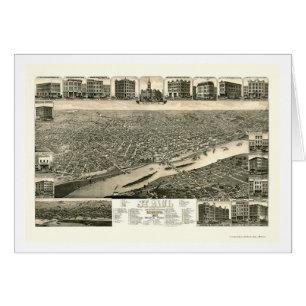 St Paul, carte panoramique de manganèse - 1883