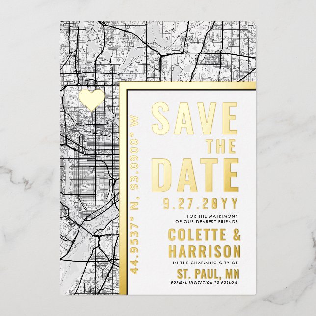 St. Paul Love Locator | Wedding Save the Date (Front)