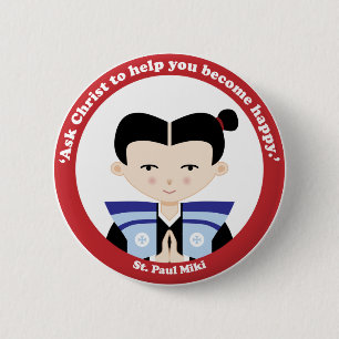 St. Paul Miki 2 Inch Round Button