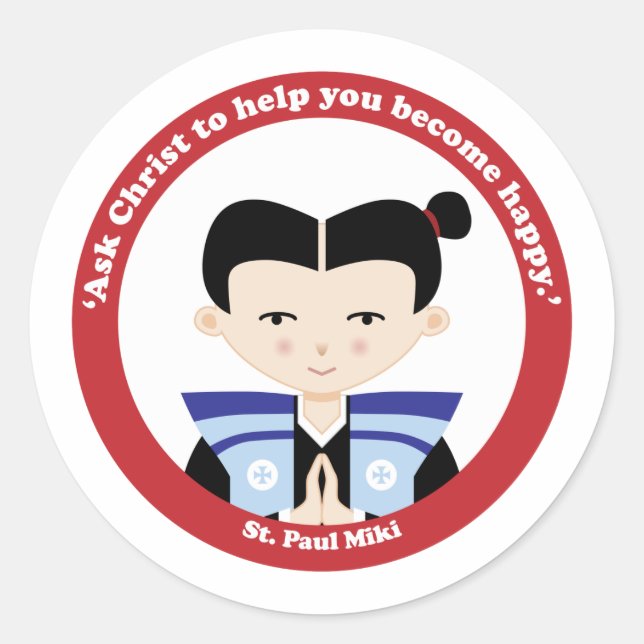 St. Paul Miki Classic Round Sticker (Front)
