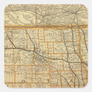 St Paul, Minneapolis and Manitoba Railway 2 Square Sticker